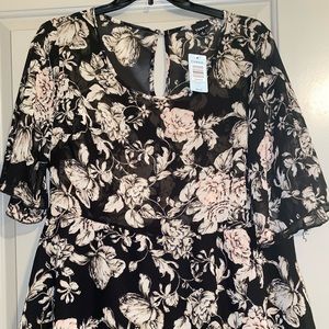 4 plus size tops. Torrid/Lane Bryant/JC Penney.